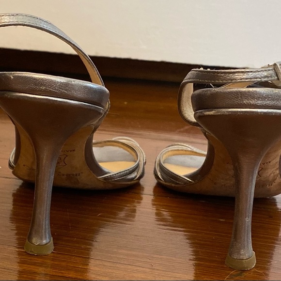 Jimmy Choo silver 2” strapped heels - Picture 4 of 5